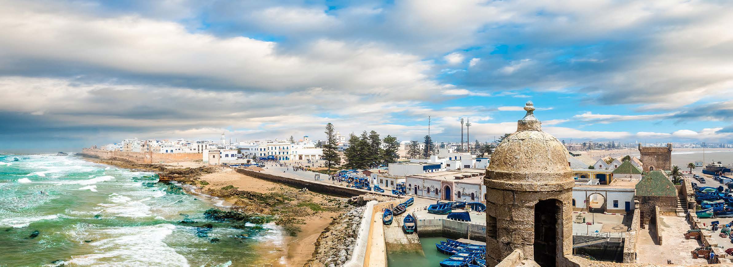 Vue panoramique de la cité portugaise d’El Jadida au Maroc