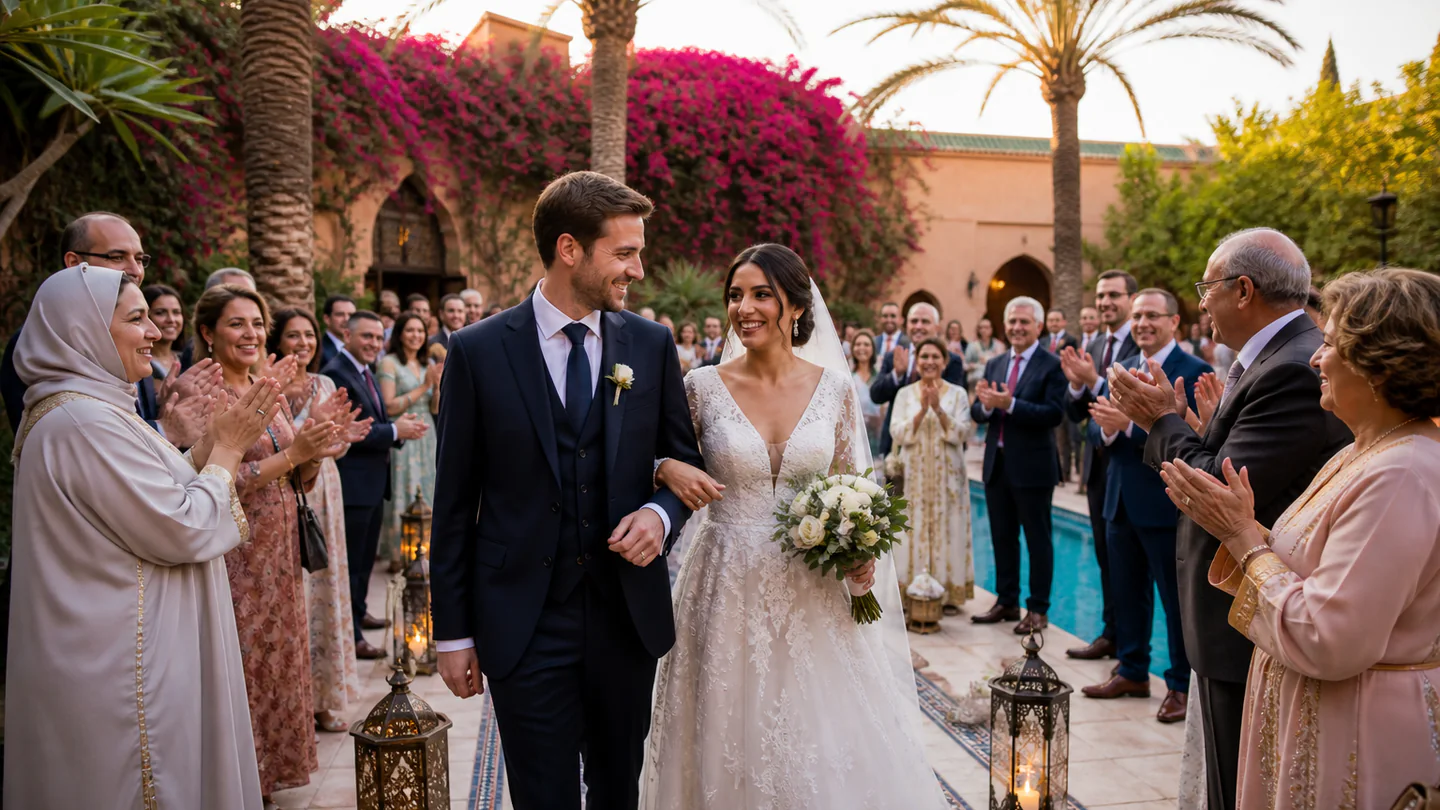 Mariage dans un riad marocain