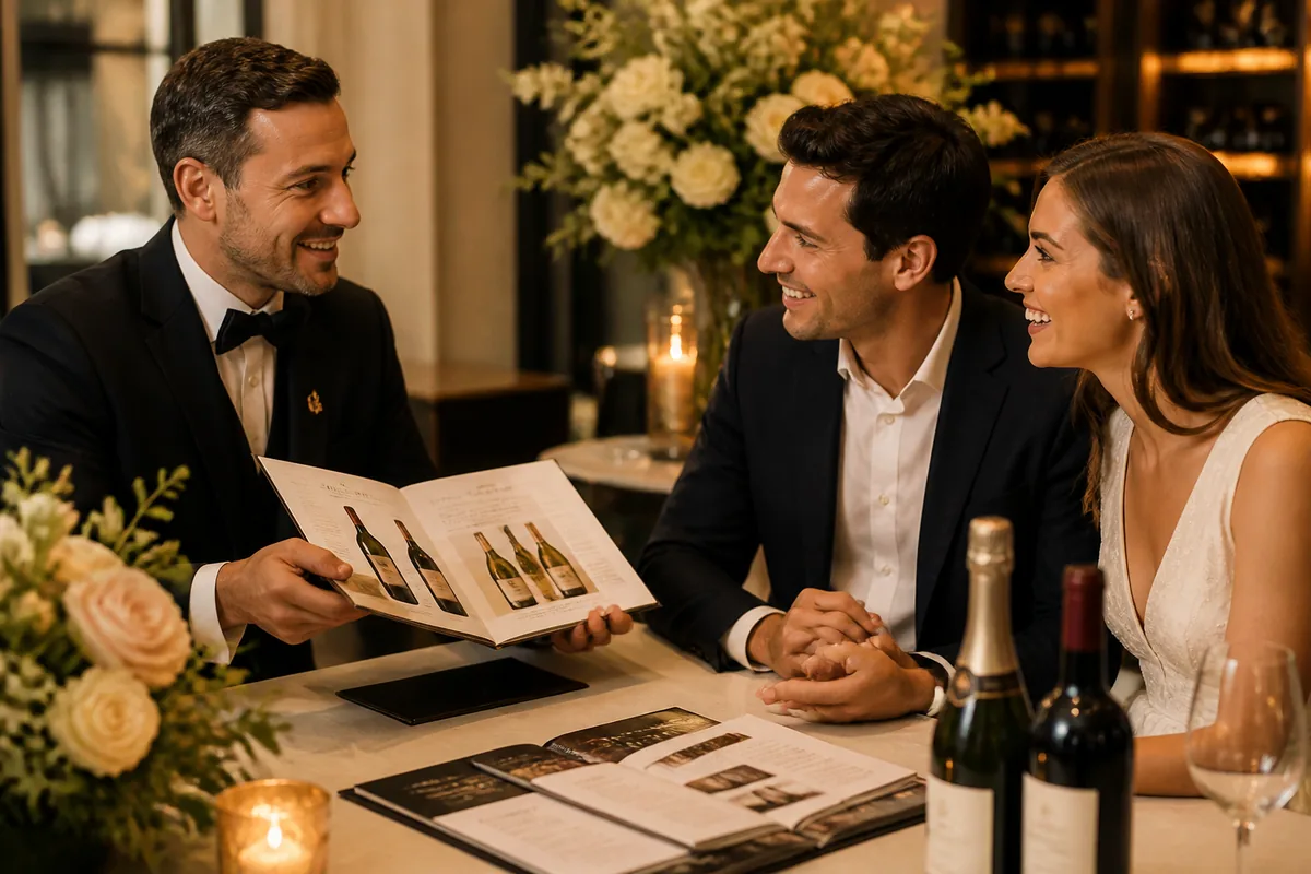 Sommelier Vinéa conseillant des vins pour un mariage ou un événement au Maroc
