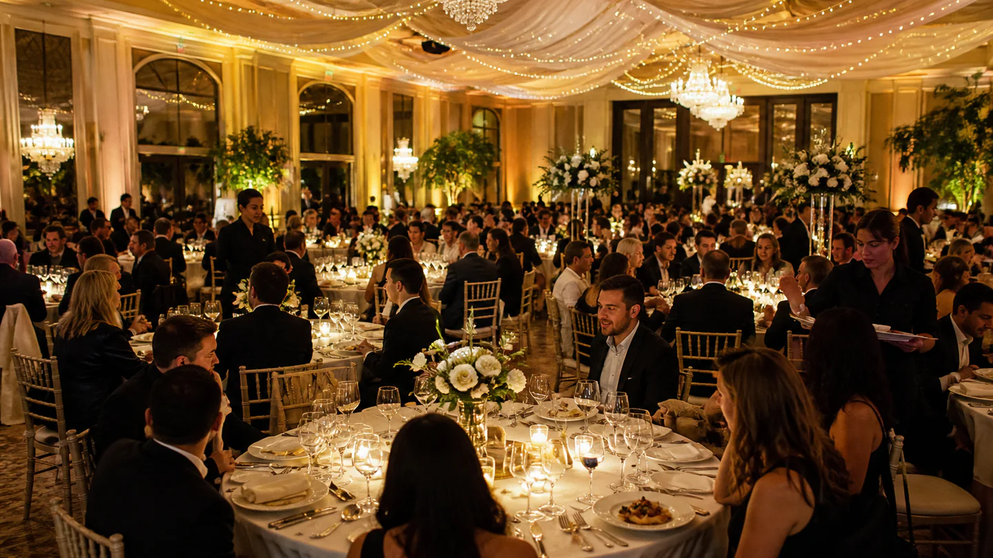 Salle de réception de mariage pour 200 convives au Maroc