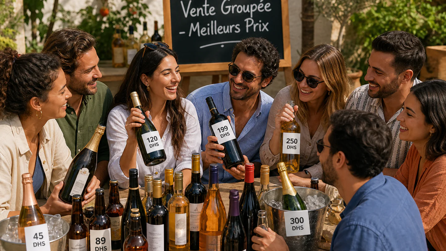 Achat group&eacute; de vins, champagnes, bi&egrave;res et spiritueux au Maroc